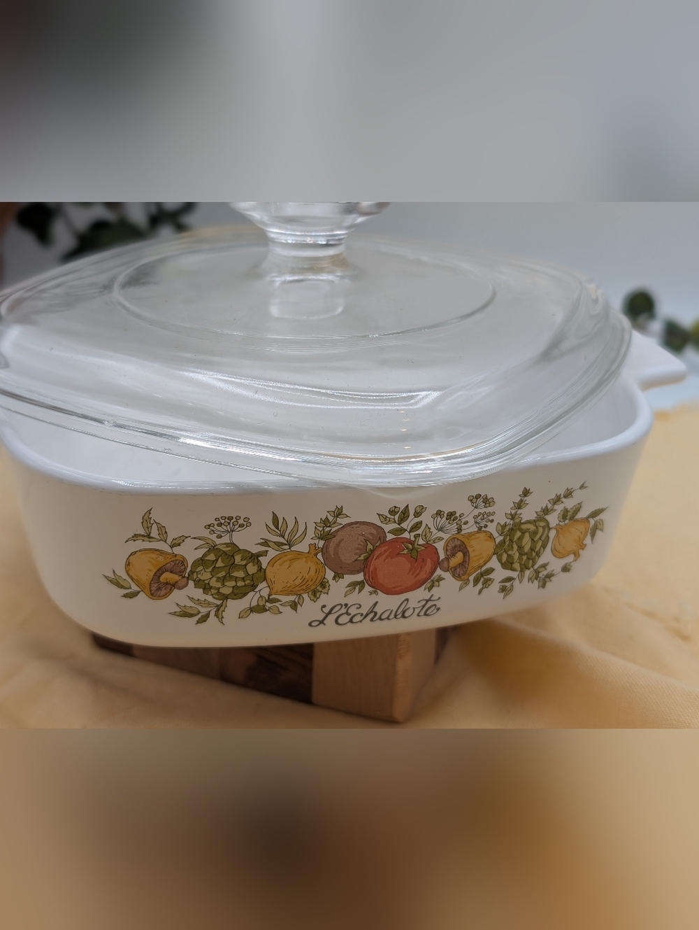 Vintage CorningWare L’Echalote Casserole Dish w‎ Lid Spice of Life A-1-B 1 Qt